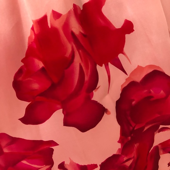 Kay Unger pink floral strapless silk dress - Picture 3 of 6